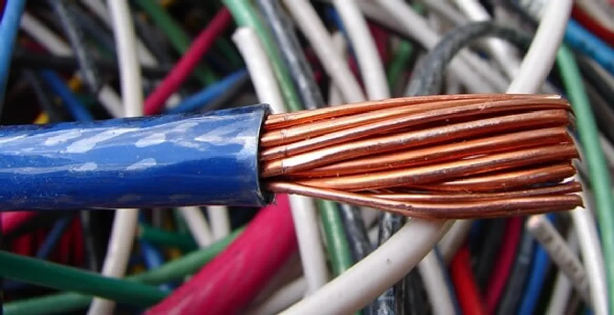 electrical wiring services showing exposed copper conductors and cable preparation in Pasadena, CA