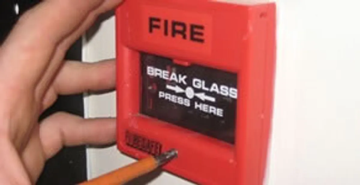 fire alarm installation service showing manual fire alarm pull station installed by licensed electricians in Pasadena, CA